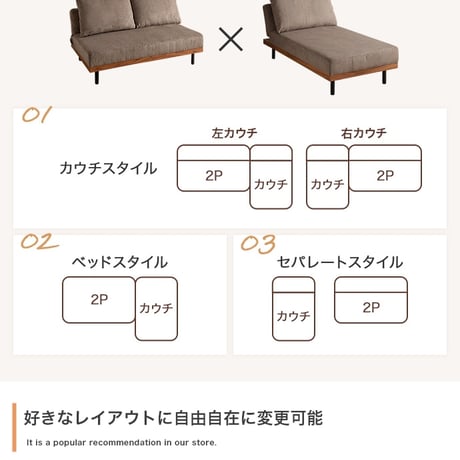 ソファーベッド 2人掛け ソファ ソファベッド リクライニング ベッド ローソファー コーデュロイ フロアソファ 脚付き アームレス ひじ掛けなし コンパクト ワンルーム 省スペース 幅120 3段