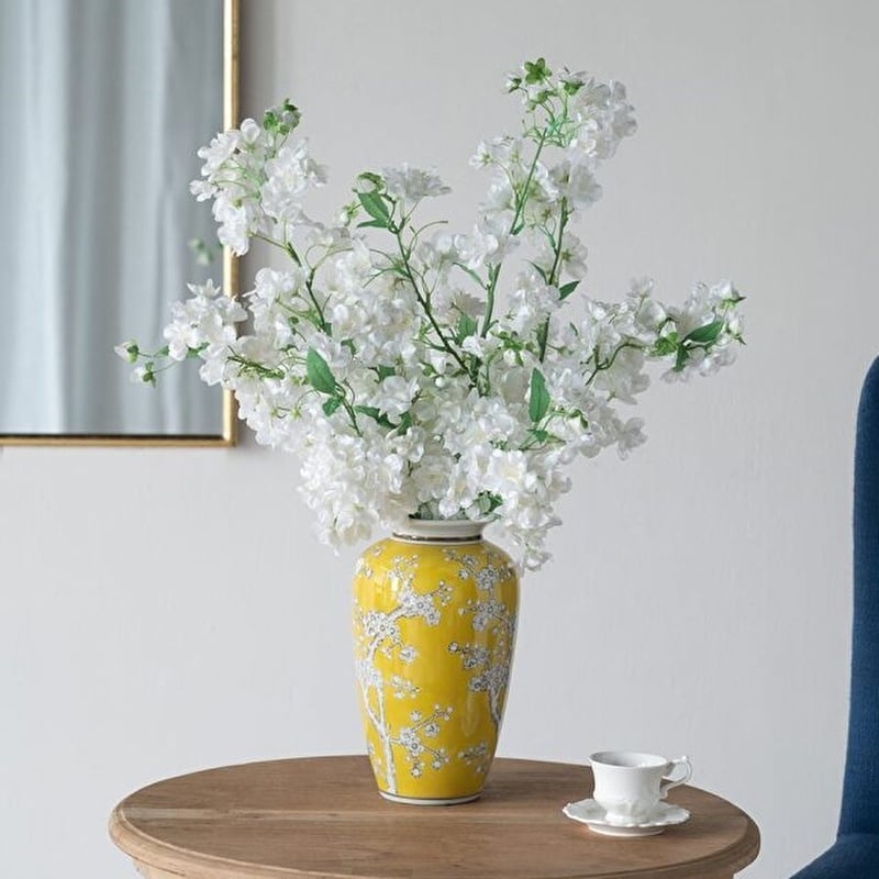 シノワズリ・花瓶・磁器・縦型 イエロー | PLUS-ONE-KAGU公式サイト