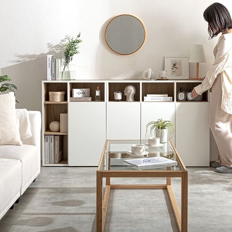 キャビネット 北欧 チェスト 韓国 リビングキャビネット バイカラー 幅60cm ファックス台 電話台 ルーター収納 Fax台 モデム収納 プリンターラック プリンター台 チェスト