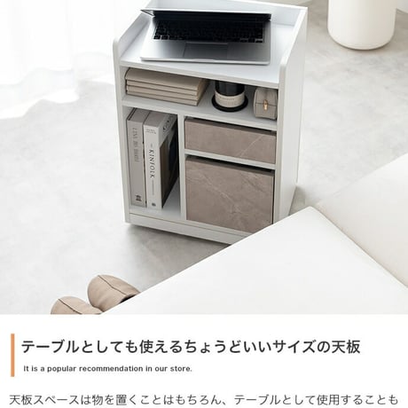 収納ワゴン キッチン 隠しキャスター チェスト シェルフ 本棚 サイドテーブル ロー コンパクト コスメ 石目柄 リバーシブル 隙間 メイク 引き出し 幅42 デスク下 ベッド横