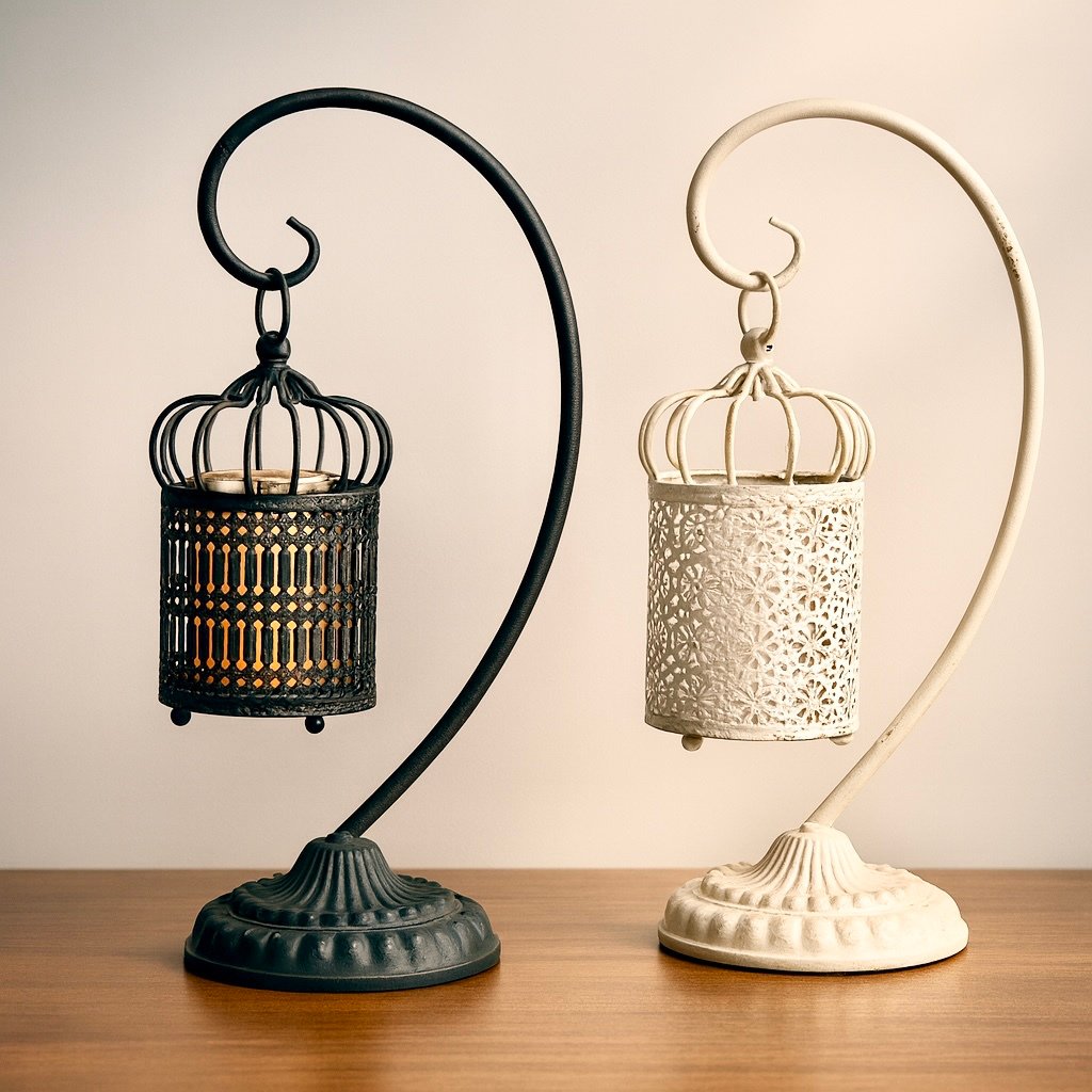 アイアンキャンドルスタンド 高さ40.5cm 2色展開 クリスマス