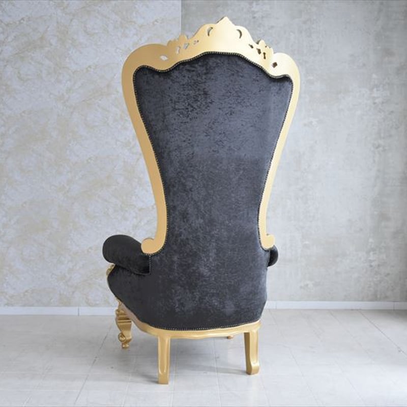 椅子 チェア ソファ 脚付 ロココ ゴールド 女王様の椅子 幅93cm