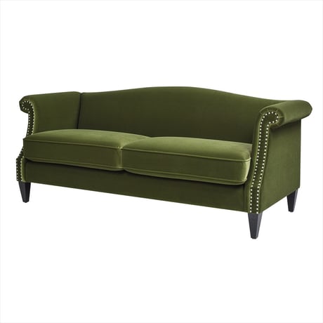 ジェニファーテイラー ソファ 3人掛け ソファー Elaine V036 Velour Olive Green Jennifer Taylor アメリカ家具 ソファ ファブリック 布張り おしゃれソ