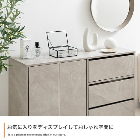 キャビネット 棚 サイドキャビネット コンパクト チェスト 本棚 小さい 小さめ 引き出し 扉収納 書類 ローチェスト サイドボード Sharon シャロン 幅100 ワゴン テレビ台 ハイタイプ テ