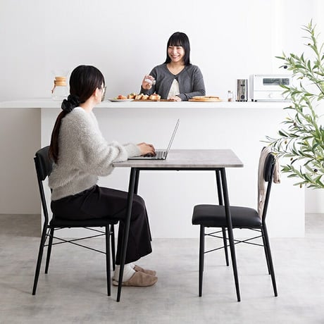 【3点セット】 ダイニングテーブルセット 食卓 チェア 椅子 机 リビング カフェ 大理石 石目柄 一人暮らし 一人用 黒脚 幅70 2人掛け 3点 在宅 リモートワーク 軽量 い