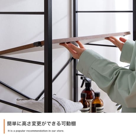 オープンラック ラック 収納家具 収納 ワードローブ 洋服収納 収納付き 引出し付き キャスター付き アジャスター付き 一人暮らし ワンルーム コンパクト 可動棚 棚 スリム 木目