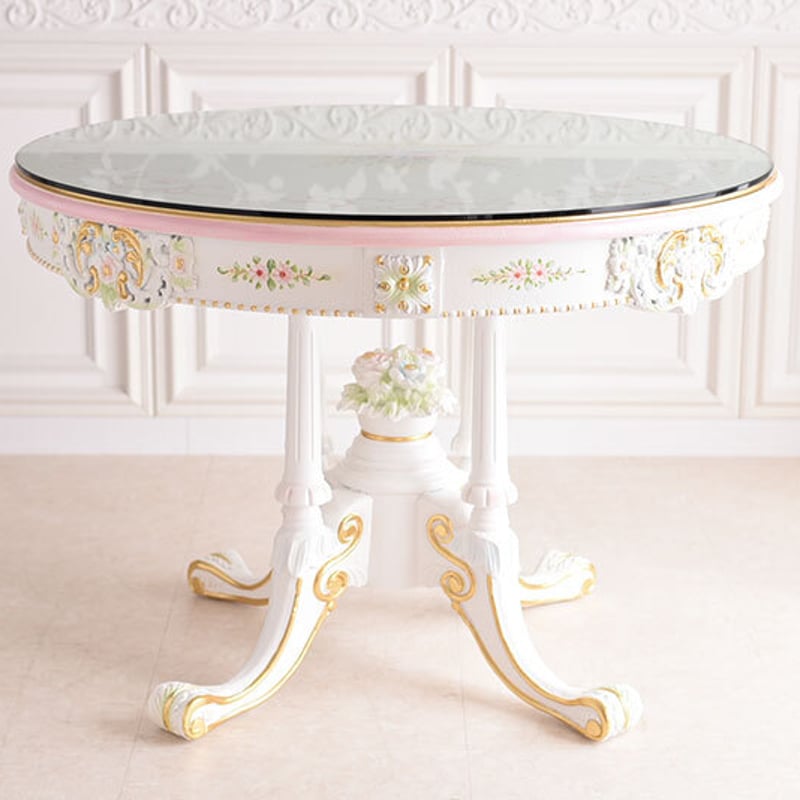 テーブル 6人用 幅160cm ダイニングテーブル 楕円形 チェア ROCOCO