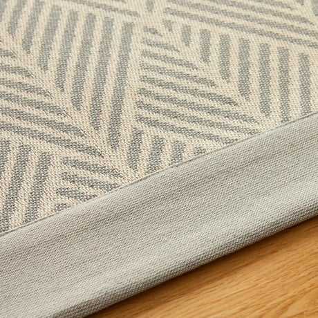 ラグ マット 約1.5畳 130×185cm 洗える インド綿 コットン 綿100% サラッと快適 ウレタン入り 滑り止め付き 四隅にタッセル付き ホットカーペット・床暖房対応 クラック