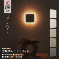玄関 人感センサーライト 室内 充電式 かげあかり03 ムサシ MUSASHI LED 電球色 USB Type-C 壁付け 石膏ボードピン マグネット脱着 広範囲 玄関ホール 廊下 自動点灯 間接照