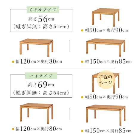 リビングコタツ シェルタK90M こたつ 約 幅90×奥行90×高さ51 継脚時56 cm 組立式 おしゃれ家具 テーブル デスク 敬老の日