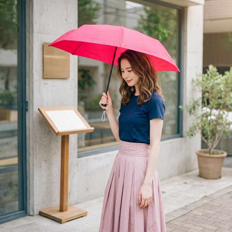 軽量 折りたたみ傘 ウラワザ urawaza slim 50cm MURS50 3秒でたためる
