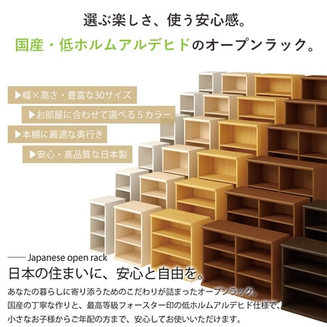 本棚 オープンラック エースラック/カラーラック ar-6060 nc-6060 幅60 高さ60 日本製 収納棚 a4 頑丈 棚板 おしゃれ 収納 書棚 シェルフ ラック フリーラック 北欧 低