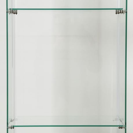 不二貿易 ガラス コレクションケース 4段 ブラック 高さ162cm 幅42cm 奥行36.5cm 強化ガラス棚板 耐荷重5kg 柱のないデザイン