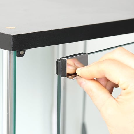 不二貿易 LED ガラスコレクションケース 4段 ブラック 高さ162cm 幅42.5cm 奥行36.5cm 強化ガラス棚 収納機能 推し活向け