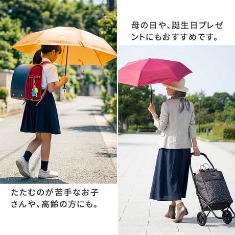 軽量 折りたたみ傘 ウラワザ urawaza slim 50cm MURS50 3秒でたためる 傘 日傘 兼用雨傘 熱中症対策 遮光 遮熱 晴雨兼用 おしゃれ コンパクト UVカット エレガント 晴