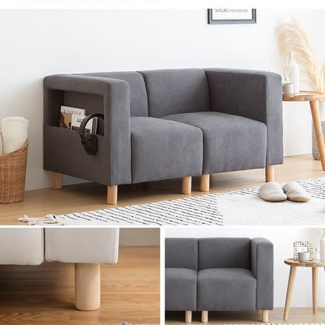 ソファ 2人掛けワンルームでも無理なく置けるコンパクトサイズ♪2P ソファ 布地 2人用 sofa レトロ ミッドセンチュリー リビング 椅子