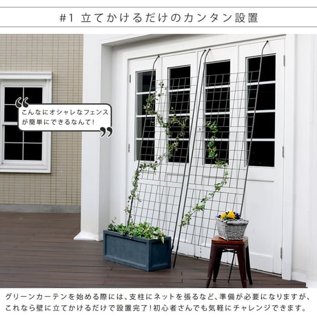アイアン製グリーンカーテン グラフ フェンス アイアン グリーンカーテン ゴーヤ 薔薇 バラ 朝顔 庭 ベランダ ガーデニング 枠 柵 仕切り 目隠し 境目 アンティーク