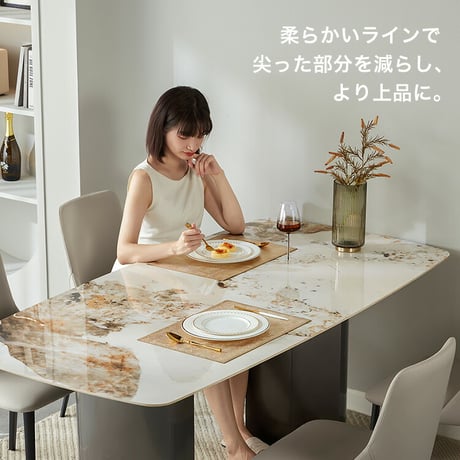光沢セラミック天板ダイニングテーブル　160cm