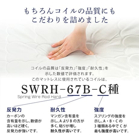 パイン材高さ2段階調整脚付きすのこベッド ポケットコイルマットレスセット(ダブル)