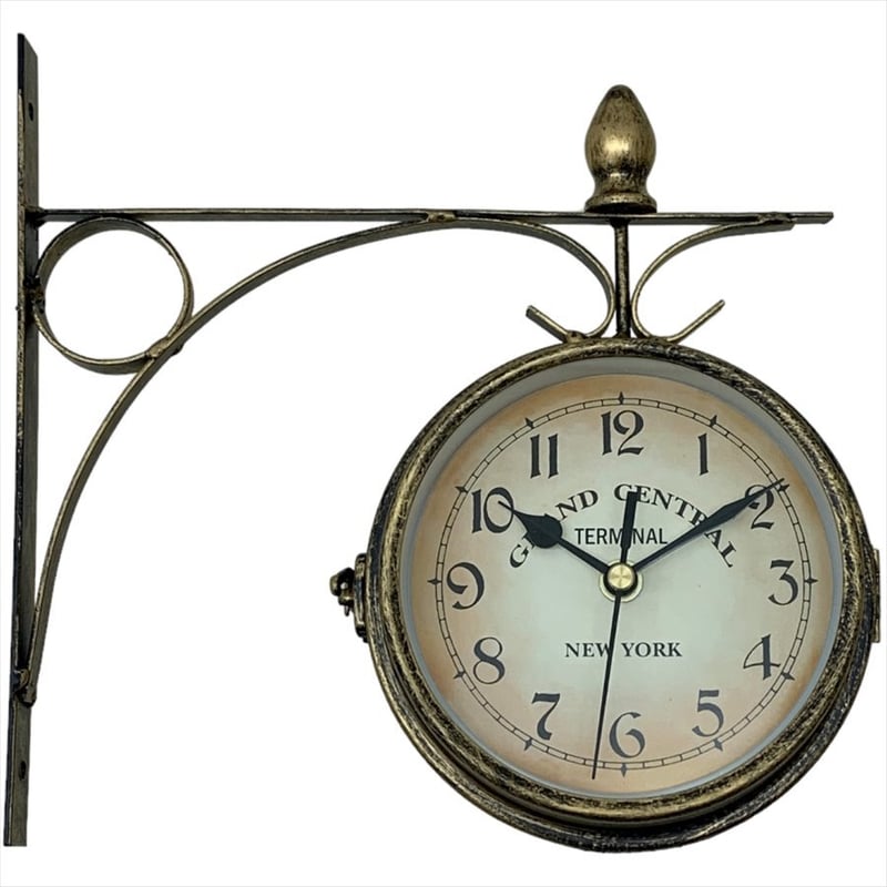 ラシック 両面掛時計 AQ/GD S アンティークゴールド | PLUS-ONE-KAGU