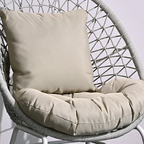 屋外対応 ラウンジチェア ガーデンチェア 1脚 クッション付き アウトドアファニチャー パーソナルチェア アジアン リゾート ヴィラ ナチュラル 家具 ホテル レストラン カフェ @CBi SEAS