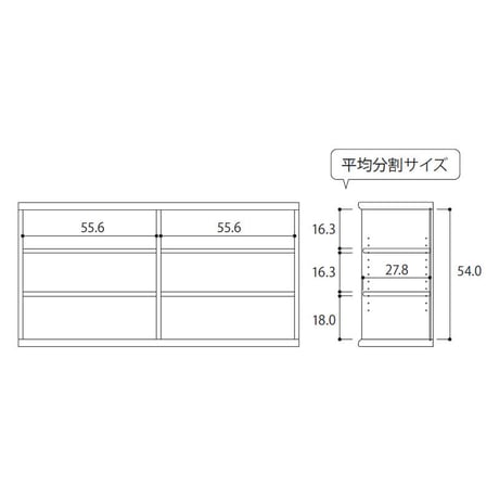 本棚 オープンラック エースラック/カラーラック ar-6012 nc-6012 幅120 高さ60 日本製 収納棚 a4 頑丈 棚板 おしゃれ 収納 書棚 シェルフ ラック フリーラック 北欧 低