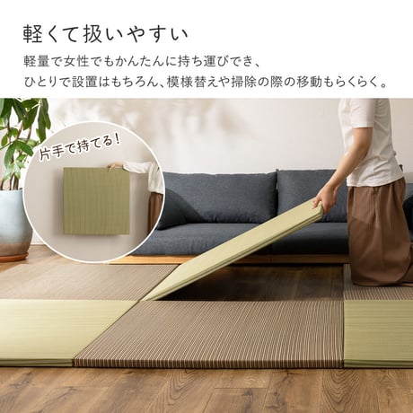 新素材で丈夫　ハイブリッド置き畳　綾瀬　単品1枚