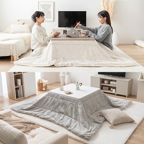 こたつセット こたつテーブル こたつ布団 2点セット コタツ布団 炬燵 こたつ机 長方形 コーデュロイ リバーシブル 毛布 こたつ掛け布団 薄掛け 軽量 丸洗い 洗濯可 洗える 上