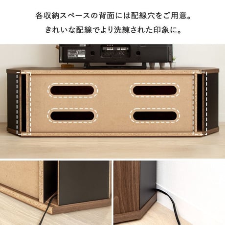 テレビ台 ローボード 65インチ 65型 対応 幅150cm コーナー対応 キャスター付き TV台 テレビボード TVボード ロータイプ ガラス扉 木製 棚 大容量 収納 おしゃれ 北欧 ブラウン