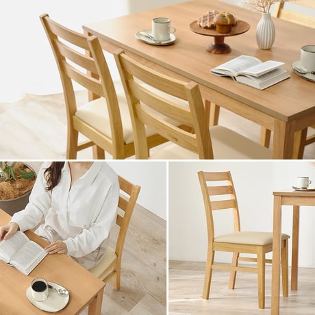 ダイニングチェア ２脚組 シンプルデザイン 天然木 ダイニング 椅子 イス いす チェアセット デスクチェア 家具 食卓 リビング ダイニング おしゃれ かわいい シンプル カフェ アームレス 新生