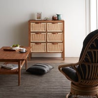 アジアン家具 チェスト 収納 キャビネット シェルフ ラック ラタン バスケット 天然素材 チーク無垢木製 アジアン シャツ収納 北欧 ジャパンディ 韓国インテリア アジアン モダンモダン ナチュラ
