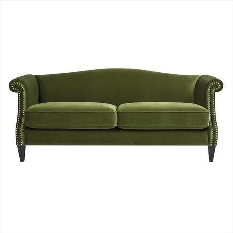 ジェニファーテイラー ソファ 3人掛け ソファー Elaine V036 Velour Olive Green Jennifer Taylor アメリカ家具 ソファ ファブリック 布張り おしゃれソ