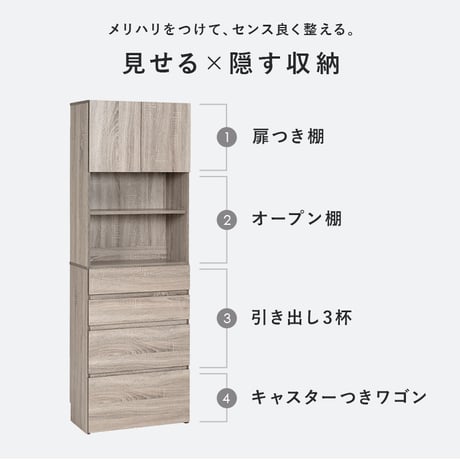 ランドリー収納 ランドリーチェスト 幅60 高さ180 ランドリーラック サニタリー収納 隙間収納 すき間収納 洗面所収納 ランドリー 脱衣所 おしゃれ リビング 引出し シンプル