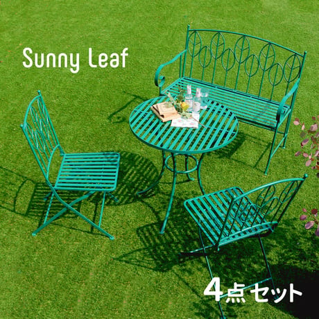 アイアン製ラウンドテーブル4点セット 「Sunny Leaf サニーリーフ 」 SPL-9000CB-4PS 敬老の日