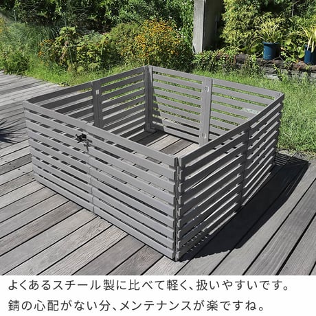 折り畳めるウッドフェンス ゲート付サークルセット（横ボーダー） WF-142YKGS <br> ウッドフェンス ウッド 木製 フェンス おしゃれ ゲート 扉 サークル 柵 屋外 庭
