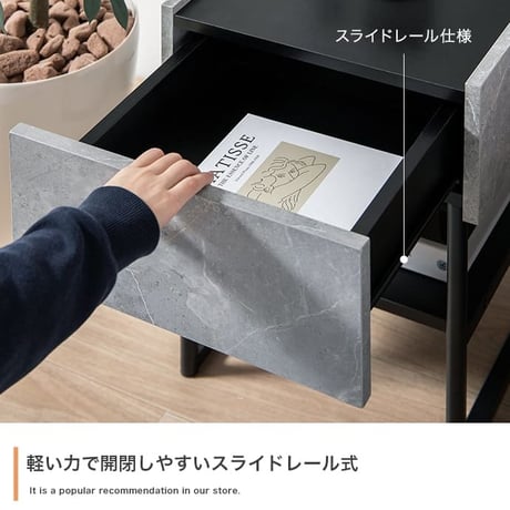 サイドテーブル チェスト キャビネット 収納棚 サイドラック スクエア 引き出し 棚 トレイ型天板 収納付き ナイト ミニ 幅35 ベッドサイド ソファサイド 寝室 リビング ダイニング 横 ディス