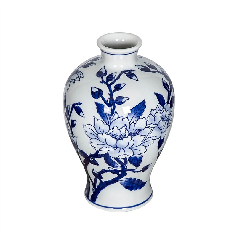 シノワズリ・花瓶・磁器・WH/BL ホワイト ブルー | PLUS-ONE-KAGU公式