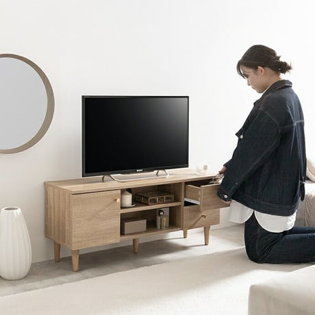 テレビ台 テレビボード TVボード ローボード TV台 テレビラック 収納棚 木製 AVラック TVラック 32型 リビングボード スリム 薄型 100cm 扉付き 引き出し タップ収納 壁付け 可動