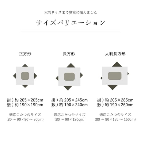 掛敷セット こたつ布団 京好み 205×245cm