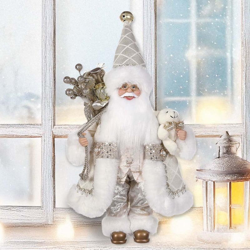 ヨーロピアンスタイルサンタクロース オフホワイト 高さ30cm