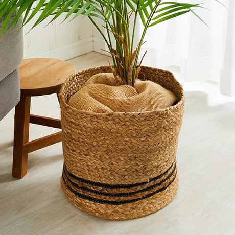 鉢カバー カゴ 麻 ナチュラル アジア アジア雑貨 プランターカバー バスケット 小物入れ 小物収納 おしゃれ 北欧 小物入れ 収納かご