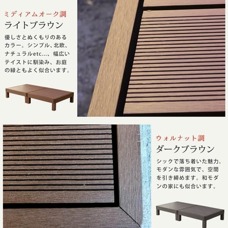 人工木ウッドデッキ ecofeel エコフィール 2台 PWDE-2P
