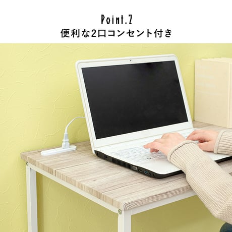 パソコンデスク デスク 100cm コンセント 省スペース PCデスク 作業机 作業デスク 学習机 勉強机 パソコン 北欧 おしゃれ スリム 在宅ワーク 在宅勤務 テレワーク リモ