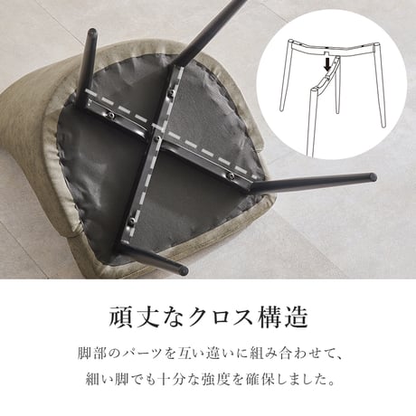 ダイニングチェア LC-4836 幅48cm 奥行き53cm 高さ73cm 座面高さ43cm 同色2脚セット デザインチェア 異素材 天然木突板 椅子 チェア レザー調 ファブリッ