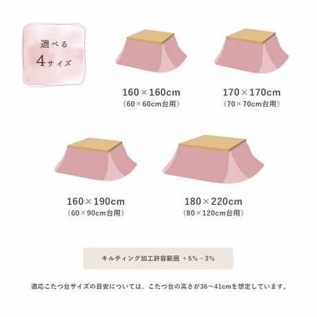 省スペース こたつ布団 ラピアス 160×160cm