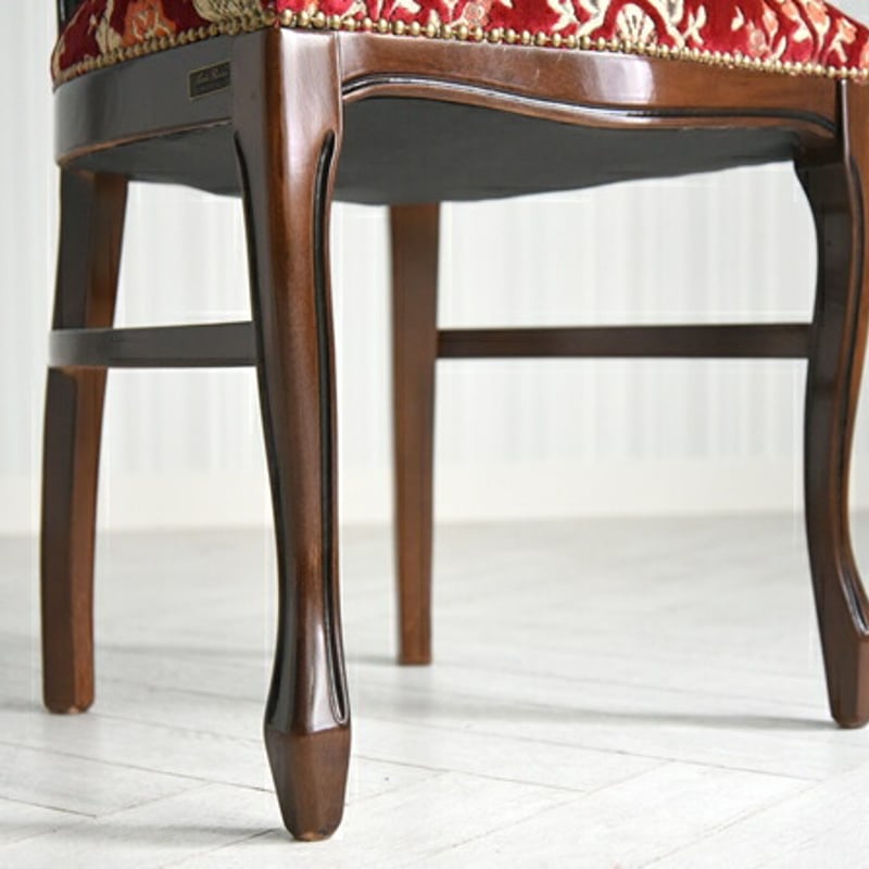 イタリア製 猫脚 金華山ダイニングチェアー・レッド