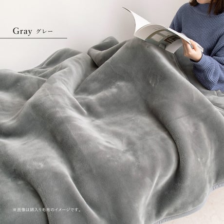 綿入り毛布 140X200 GY