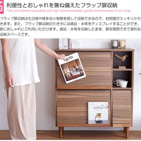 キャビネット 本棚 扉付 棚 サイドキャビネット 木製 壁面収納 扉付き 扉 プッシュ扉 横置き 2段 収納 書棚 ボックス 本収納 幅110cm 日本製 ラック サイドボード 扉