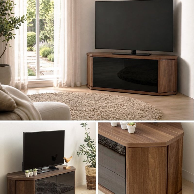 テレビ台 コーナー 43インチ 43型 対応 幅100cm キャスター付き