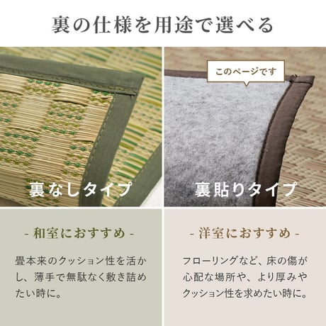 裏付き  市松柄　い草カーペット　若月　江戸間8畳